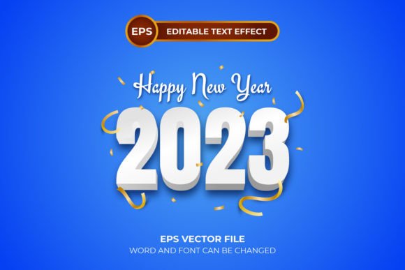 2023 White and Blue Text Effect: A Versatile Design Tool for 2023