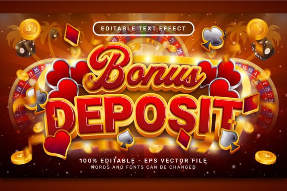 Bonus Deposit 3D Text Effect