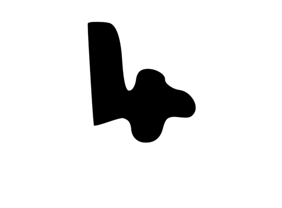 Casual Bubble Mono Letter 4: A Versatile Design Asset