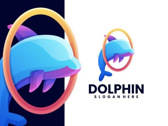 Dolphin Gradient Colorful Logo: A Versatile and Professional Design Solution