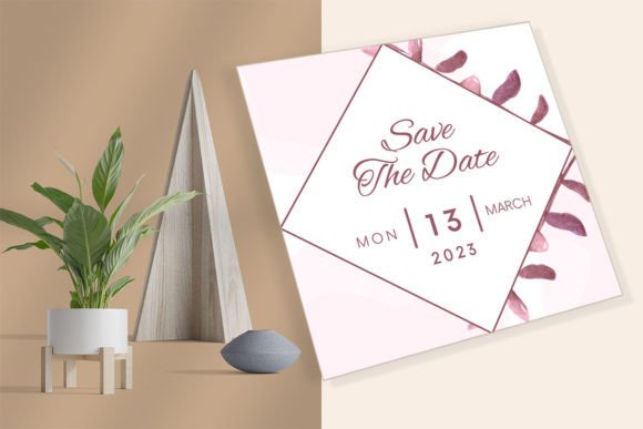 Elegant Purple Leaves Wedding Invitations