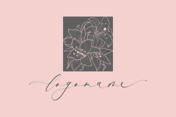Elevate Your Brand with Rose Flower Hand Drawn Design