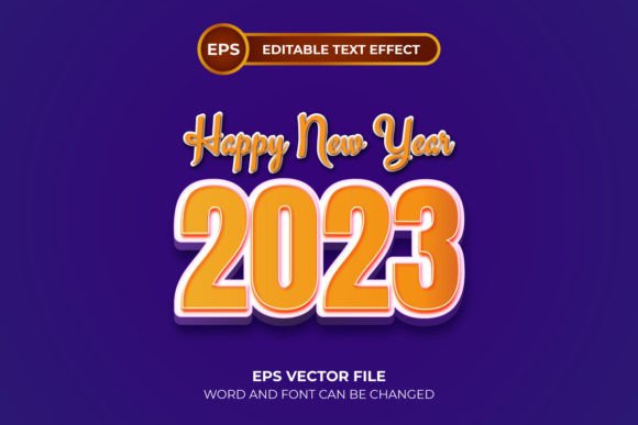 Orange and Purple Happy New Year 2023: A Creative Design Option