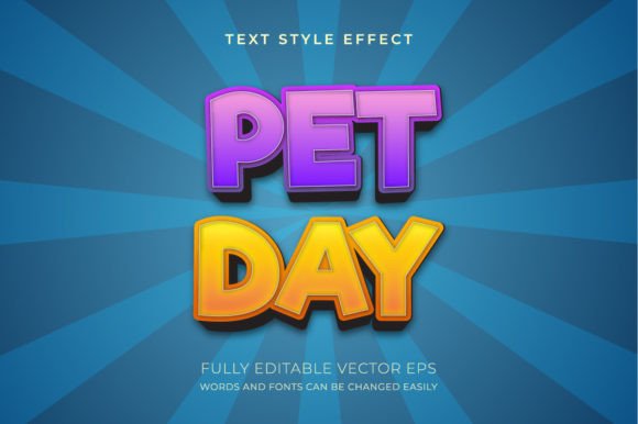 Pet Day Editable Multi Color Text Style: A Versatile Tool for Creative Expression