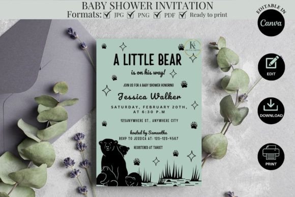 Planning a Perfect Woodland Celebration with A Little Bear Baby Shower Invitation