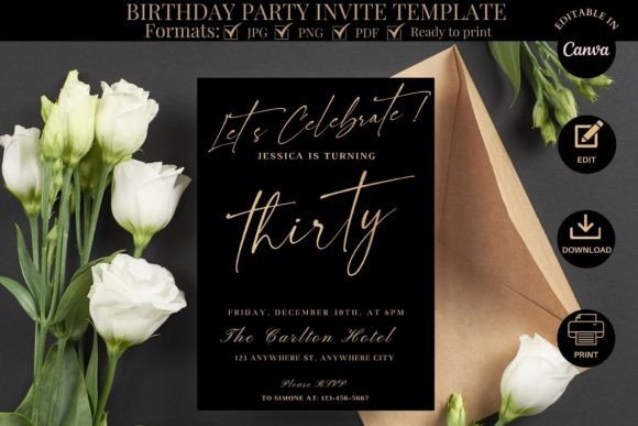 Strategic Planning for Your Milestone: Leveraging a 30th Birthday Party Invitation Template