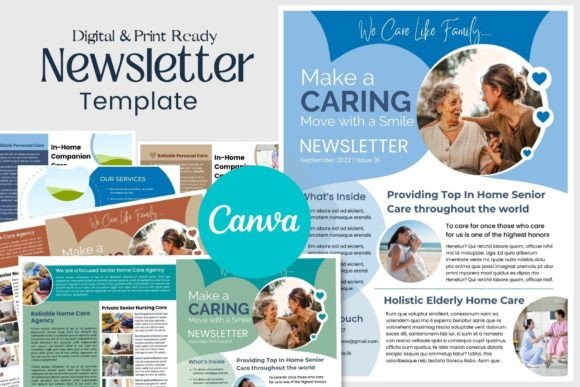Streamline Your Caregiving Communication with a Customizable Canva Newsletter
