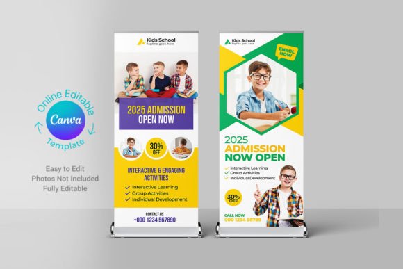 Why the Education Roll Banner Canva Template is a Game-Changer for School Admissions